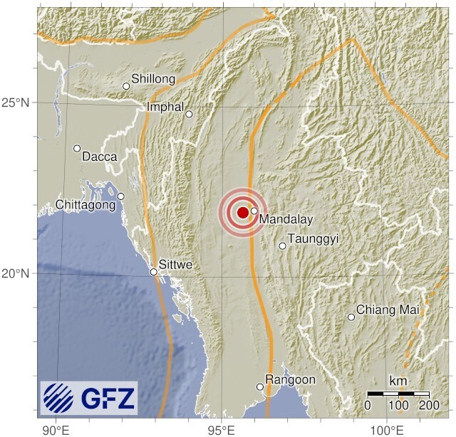 Myanmar dilanda gempa bumi berukuran 7.7 magnitud